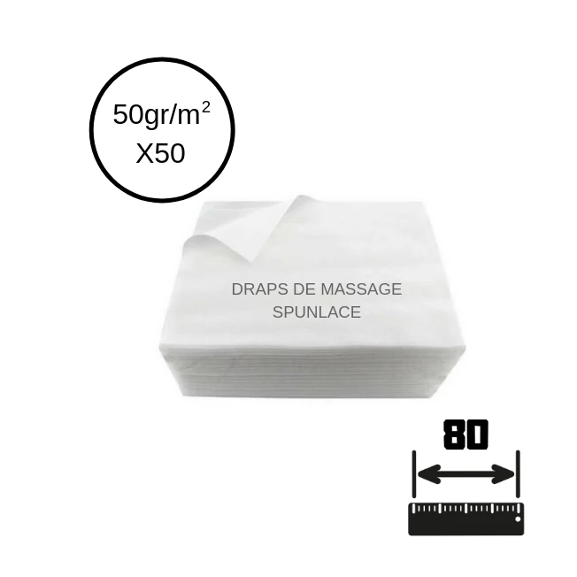 DRAPS MASSAGE SPUNLACE 200X 80CM 50PCS