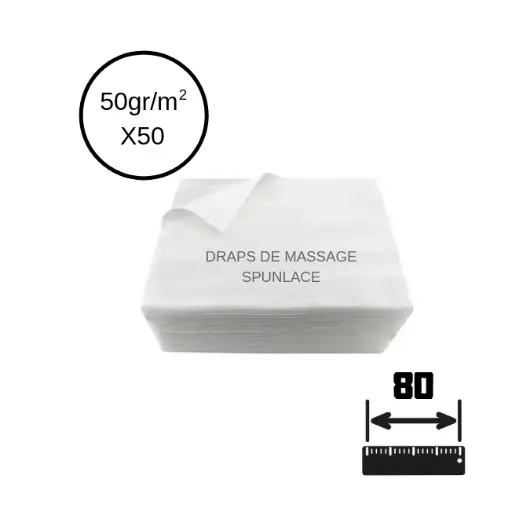 DRAPS MASSAGE SPUNLACE 200X 80CM 50PCS