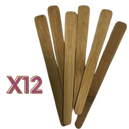LOT DE 12 SPATULES VISAGE BOIS/DESTOCK