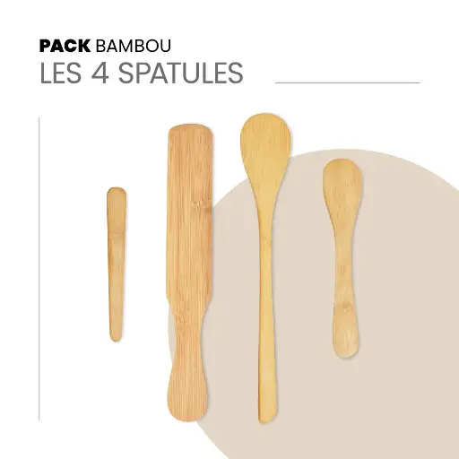 LOT DE 4 SPATULES BAMBOU